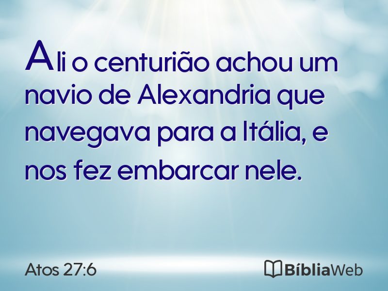 Atos 27:6 em imagem para compartilhar
