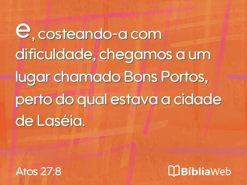 Atos 27:8 em imagem para compartilhar