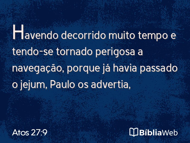 Atos 27:9 em imagem para compartilhar