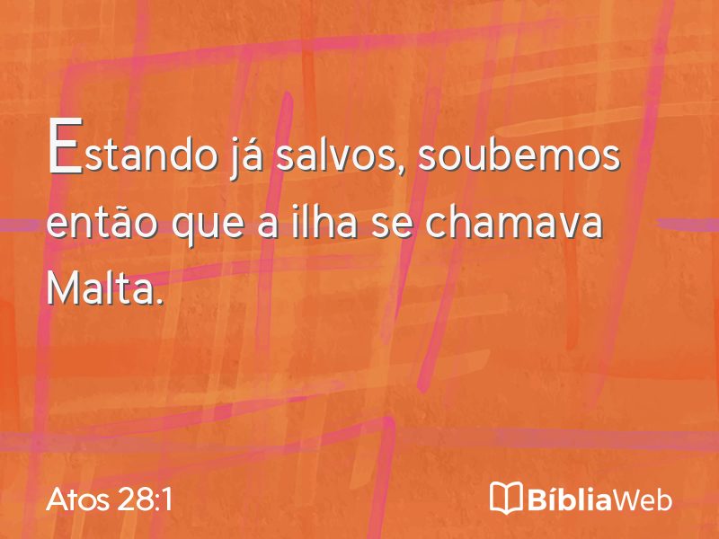 Atos 28:1 em imagem para compartilhar