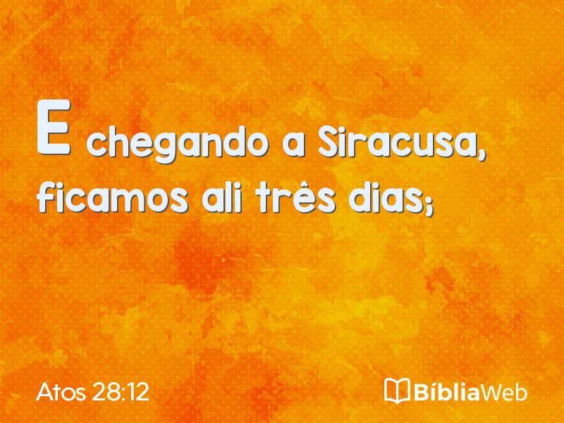 Atos 28:12 em imagem para compartilhar