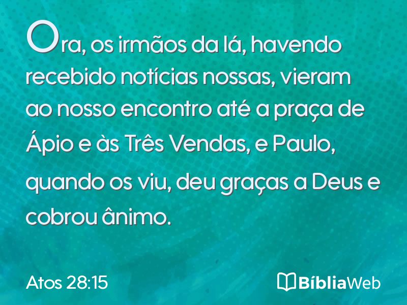 Atos 28:15 em imagem para compartilhar