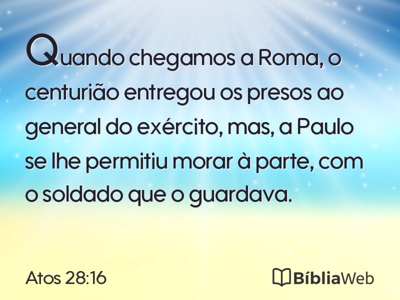 Atos 28:16 em imagem para compartilhar