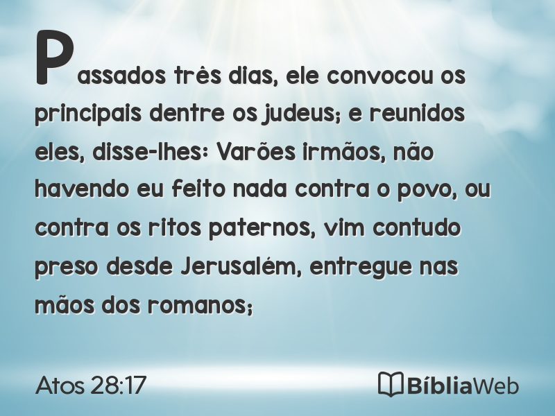 Atos 28:17 em imagem para compartilhar