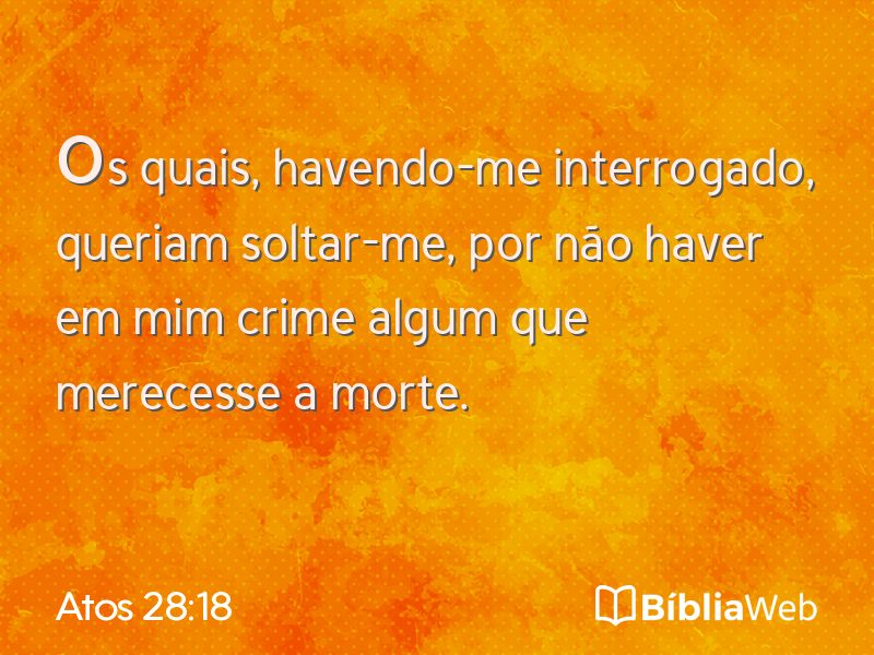 Atos 28:18 em imagem para compartilhar