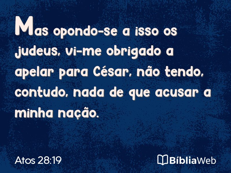 Atos 28:19 em imagem para compartilhar