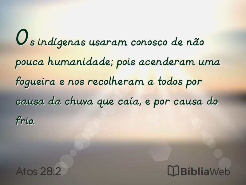 Atos 28:2 em imagem para compartilhar