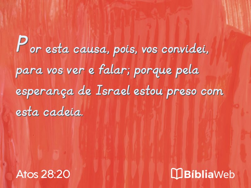 Atos 28:20 em imagem para compartilhar