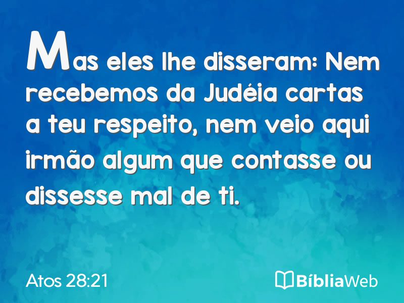 Atos 28:21 em imagem para compartilhar