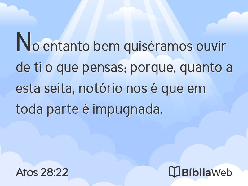 Atos 28:22 em imagem para compartilhar