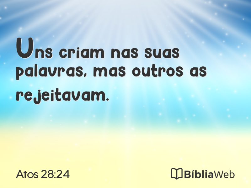Atos 28:24 em imagem para compartilhar