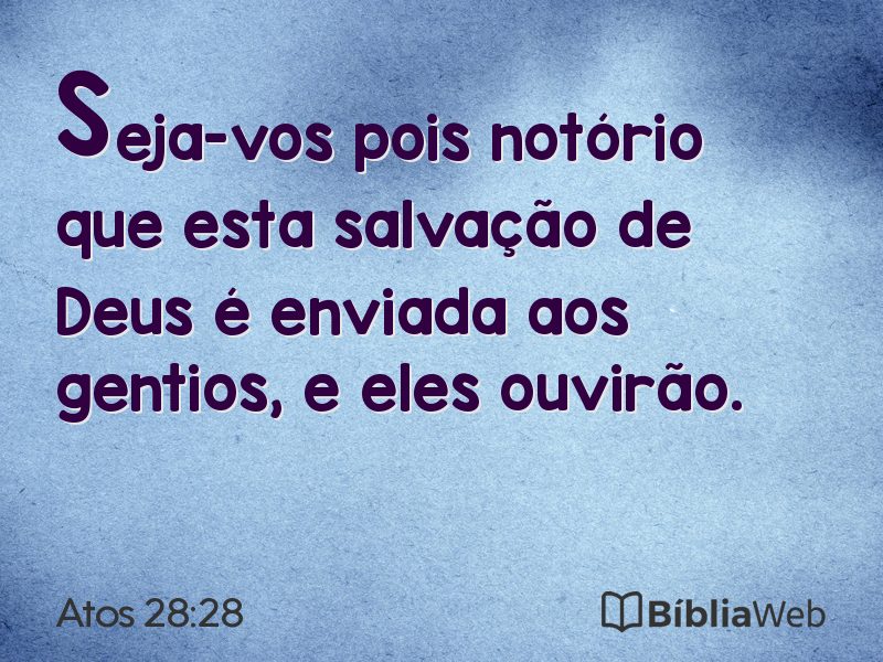 Atos 28:28 em imagem para compartilhar