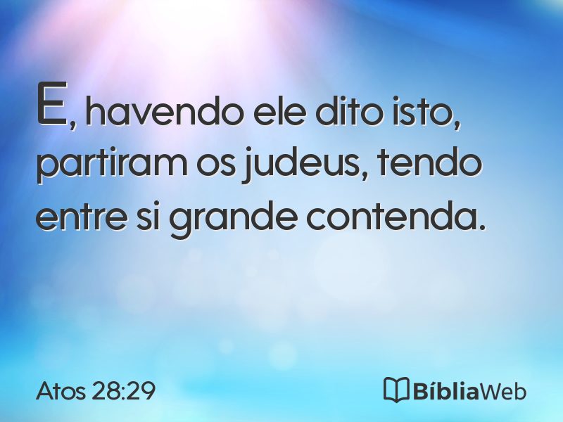 Atos 28:29 em imagem para compartilhar