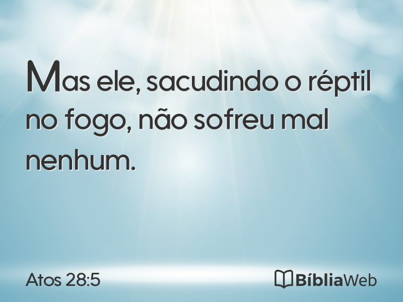 Atos 28:5 em imagem para compartilhar