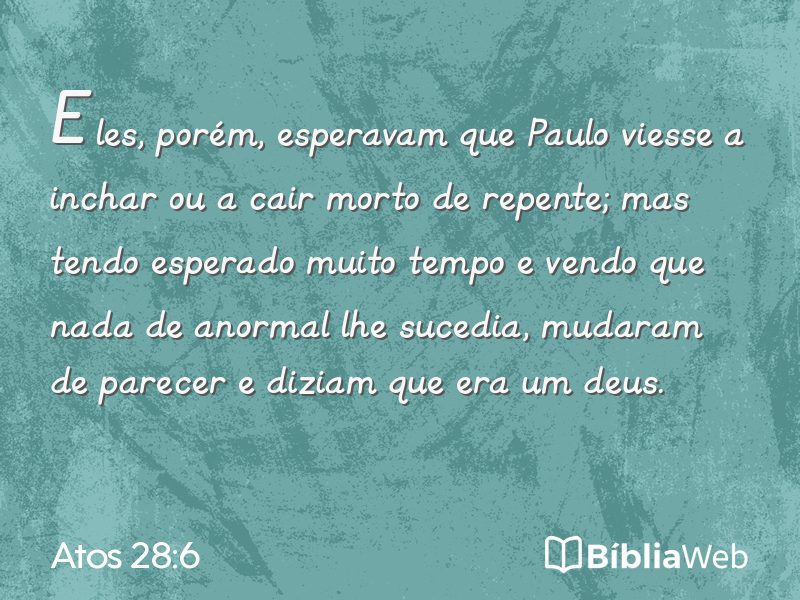 Atos 28:6 em imagem para compartilhar