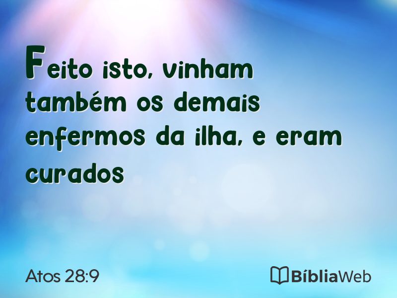 Atos 28:9 em imagem para compartilhar