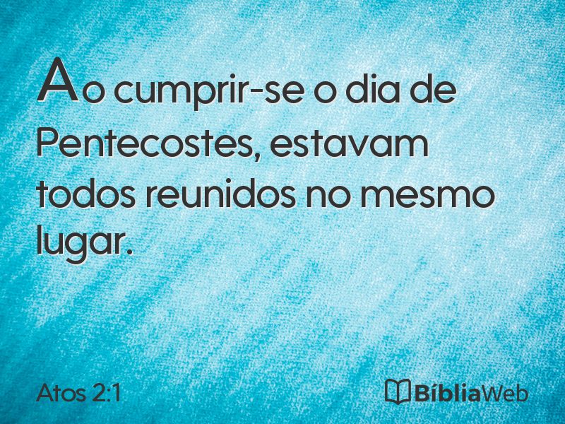 Atos 2:1 em imagem para compartilhar