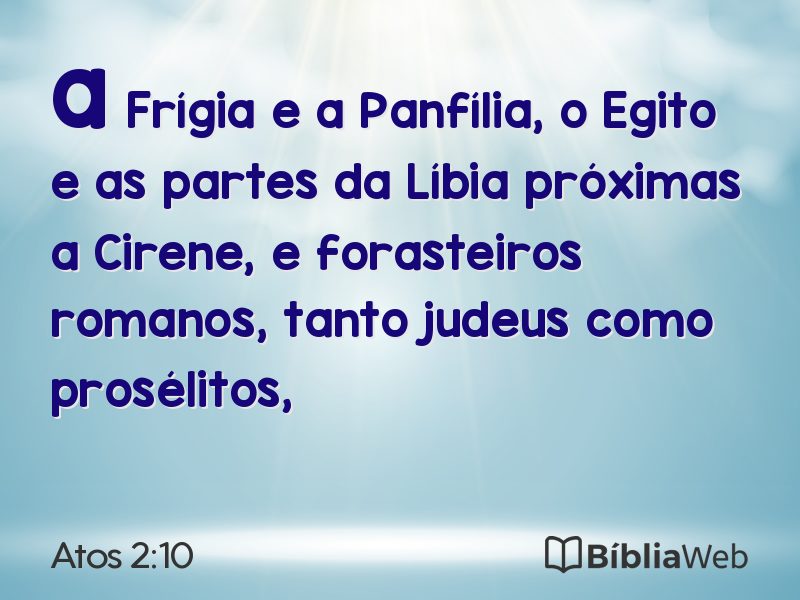 Atos 2:10 em imagem para compartilhar
