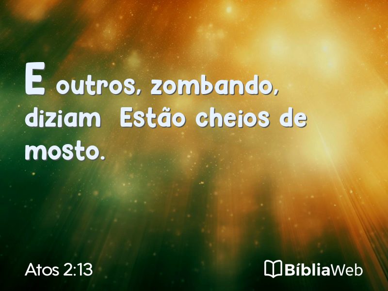 Atos 2:13 em imagem para compartilhar