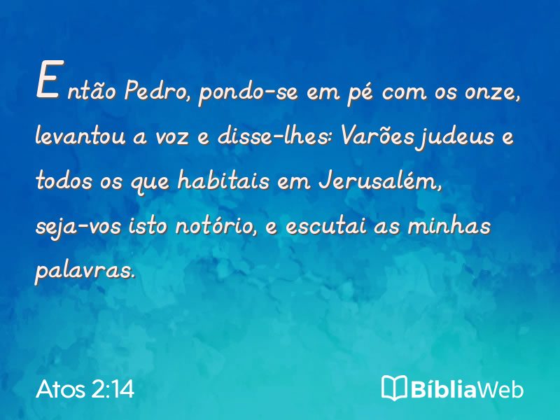 Atos 2:14 em imagem para compartilhar