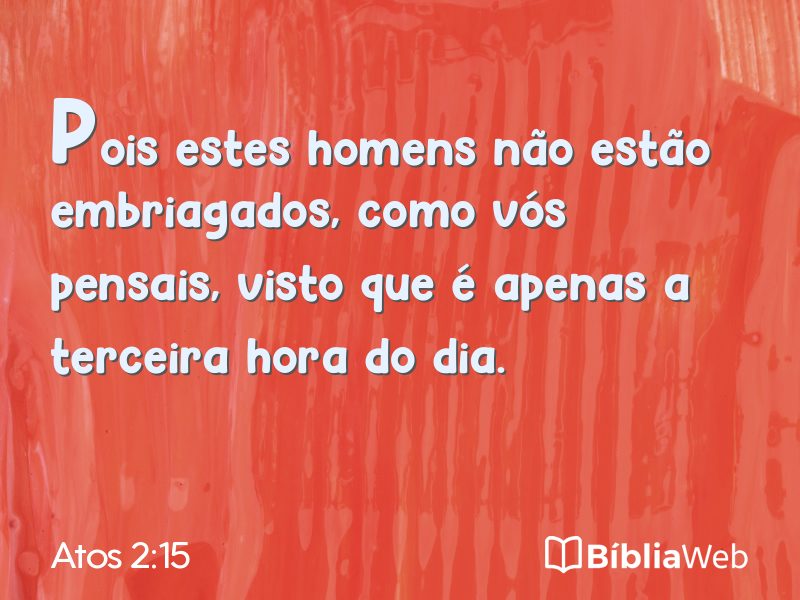 Atos 2:15 em imagem para compartilhar