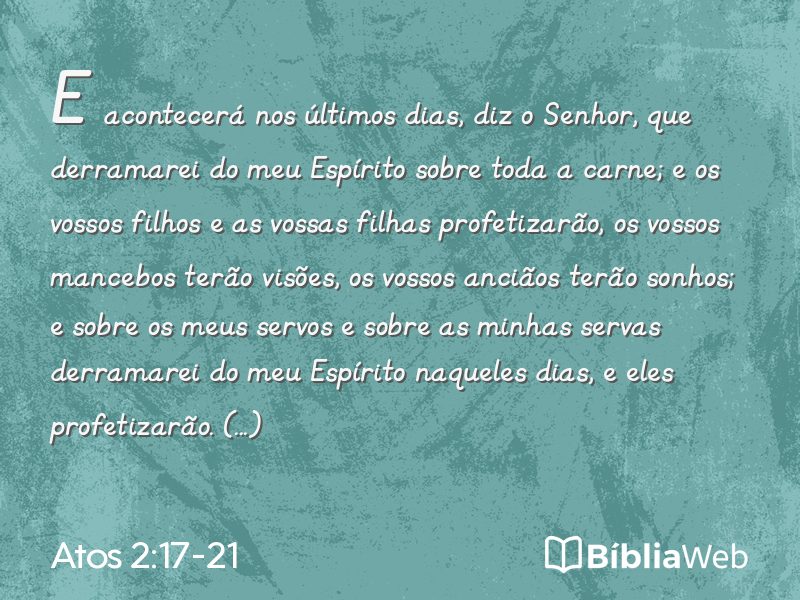Atos 2:17-21 em imagem para compartilhar