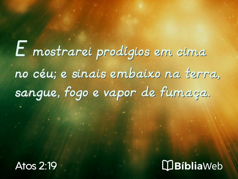 Atos 2:19 em imagem para compartilhar
