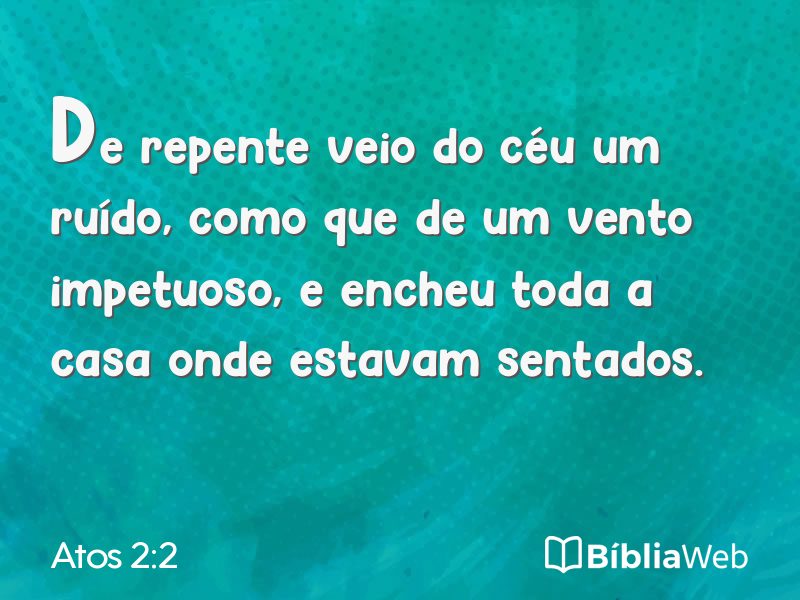 Atos 2:2 em imagem para compartilhar