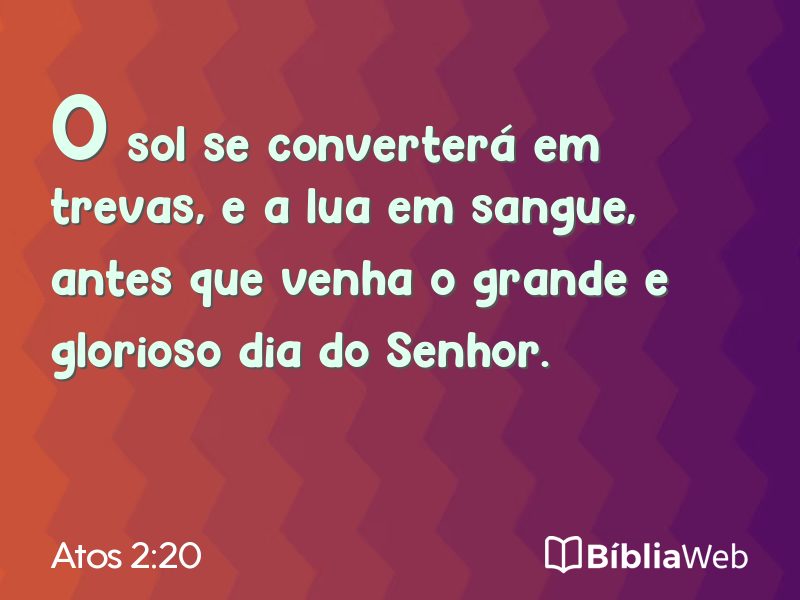 Atos 2:20 em imagem para compartilhar