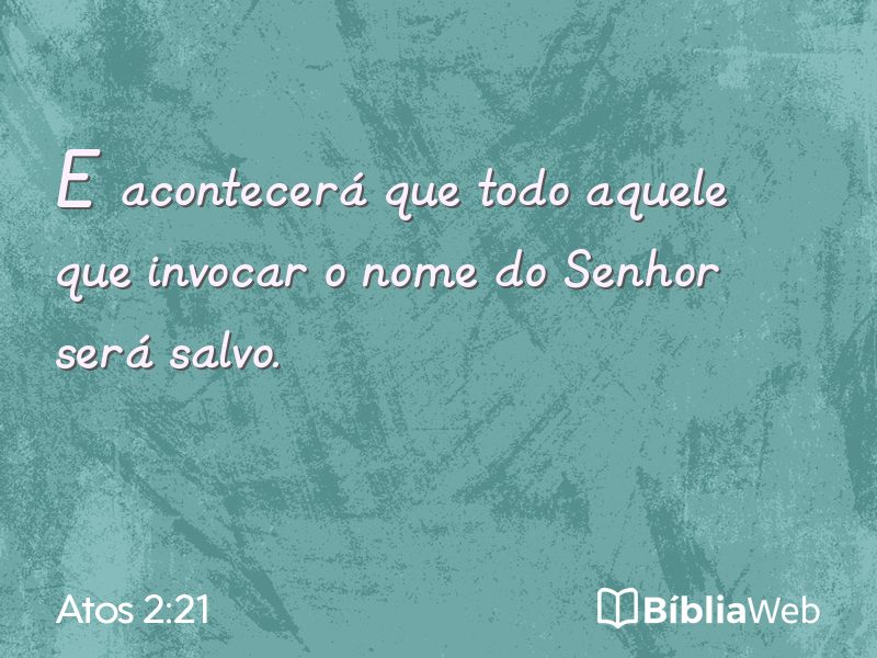 Atos 2:21 em imagem para compartilhar