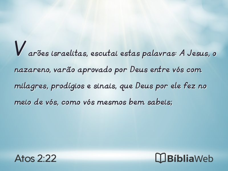 Atos 2:22 em imagem para compartilhar