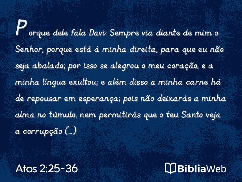 Atos 2:25-36 em imagem para compartilhar