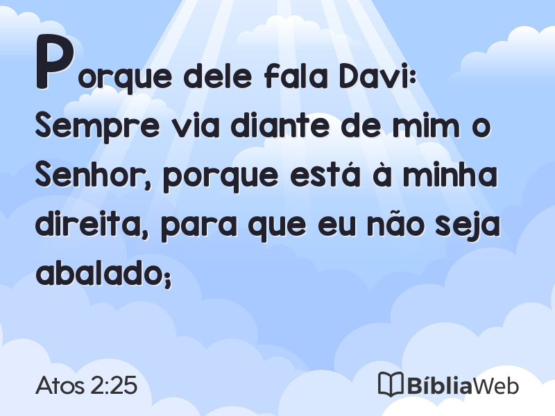 Atos 2:25 em imagem para compartilhar