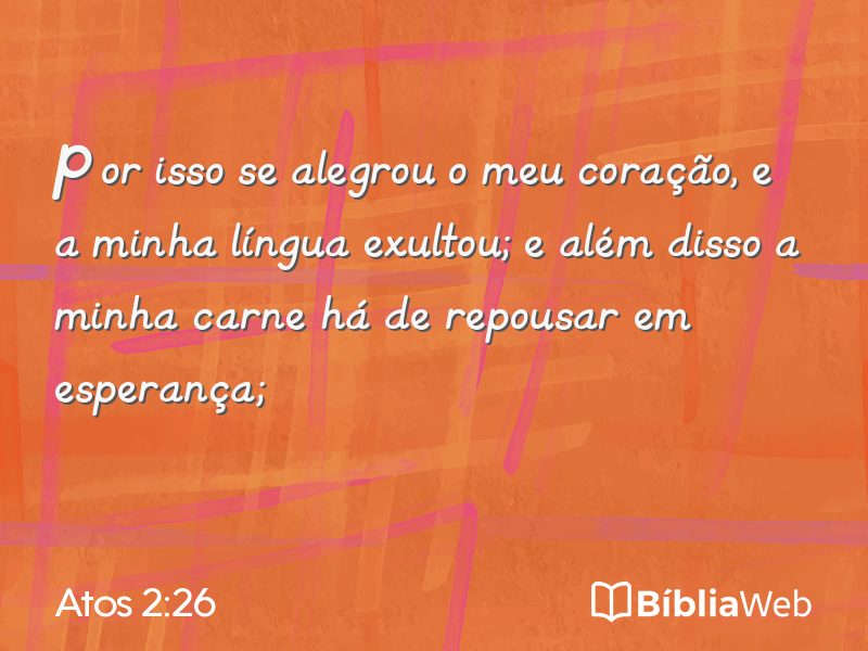 Atos 2:26 em imagem para compartilhar