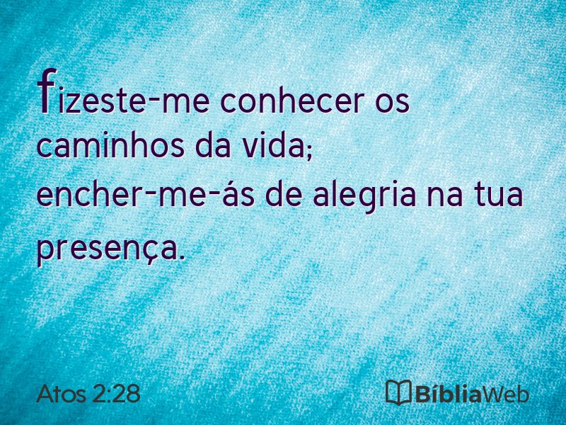 Atos 2:28 em imagem para compartilhar