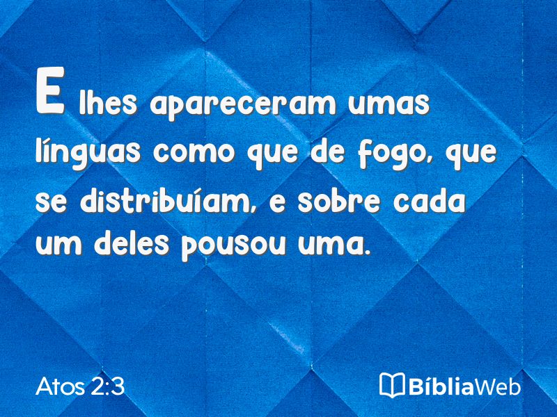 Atos 2:3 em imagem para compartilhar