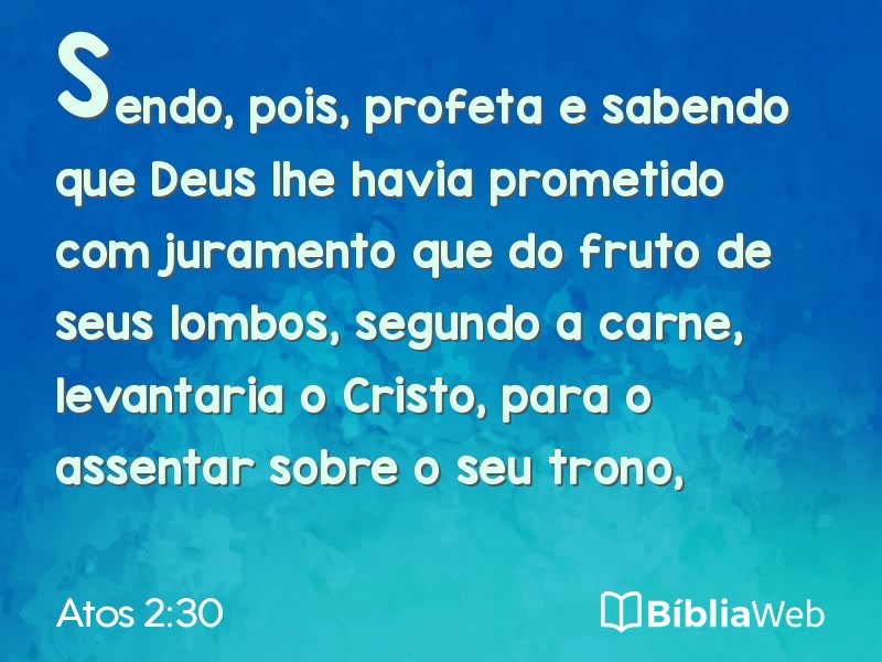 Atos 2:30 em imagem para compartilhar