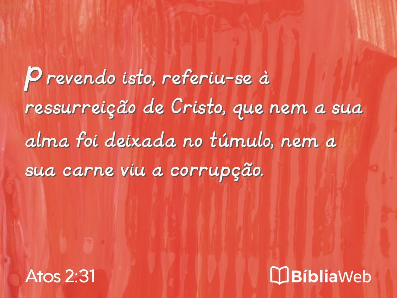 Atos 2:31 em imagem para compartilhar