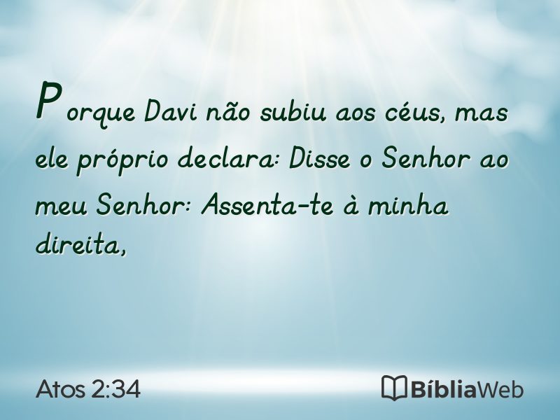 Atos 2:34 em imagem para compartilhar