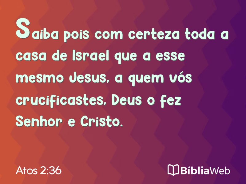 Atos 2:36 em imagem para compartilhar