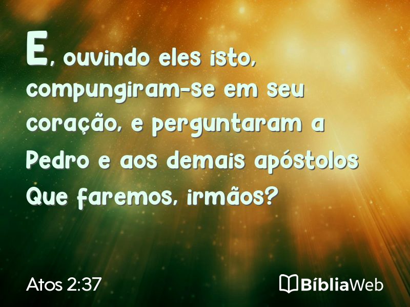Atos 2:37 em imagem para compartilhar