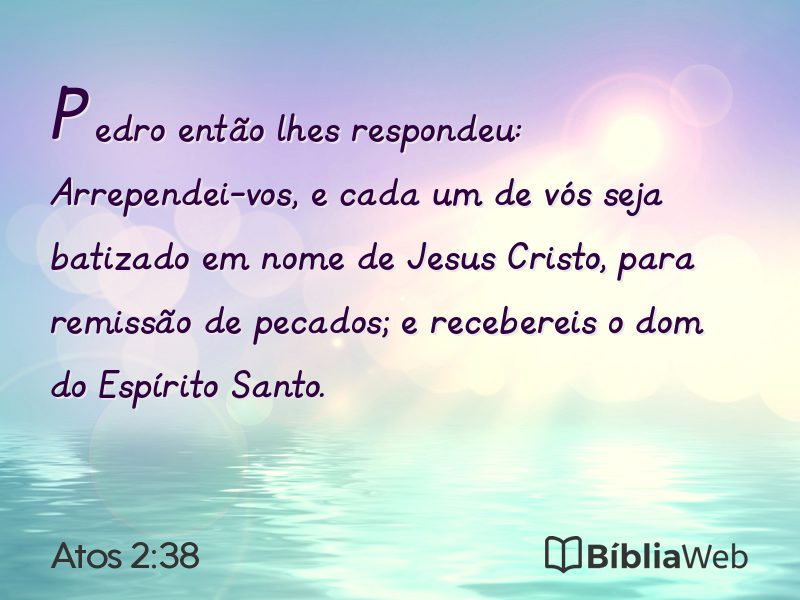 Atos 2:38 em imagem para compartilhar