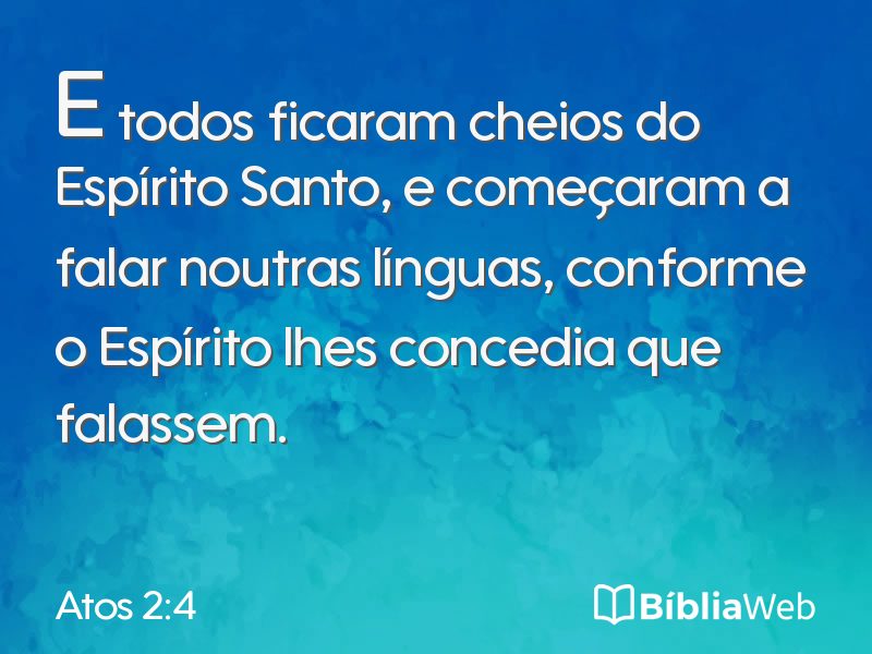 Atos 2:4 em imagem para compartilhar