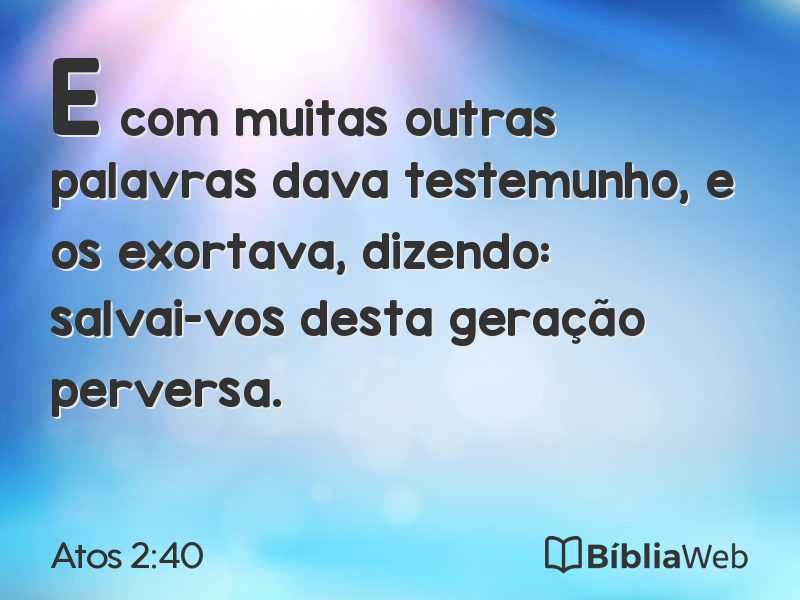 Atos 2:40 em imagem para compartilhar