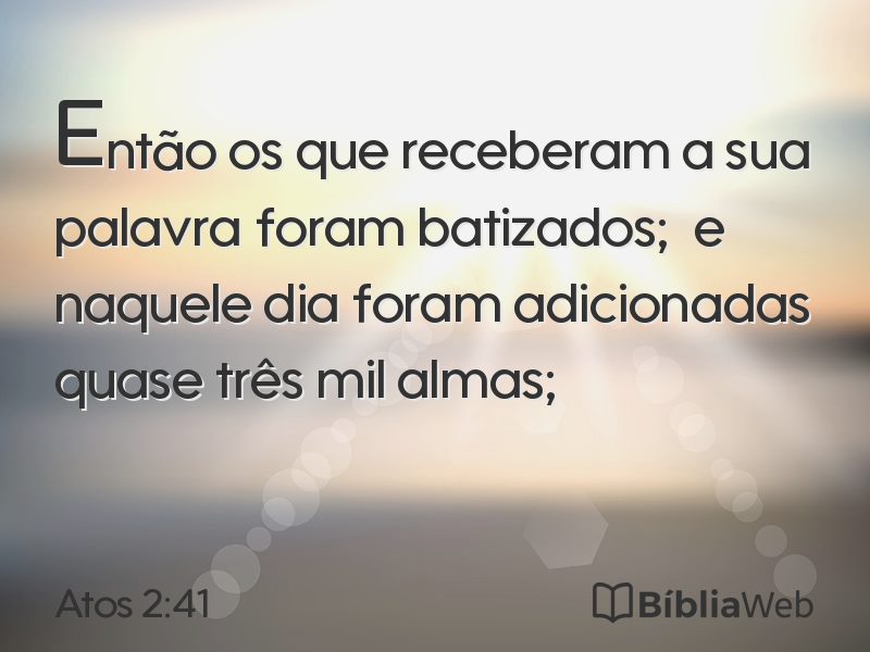 Atos 2:41 em imagem para compartilhar