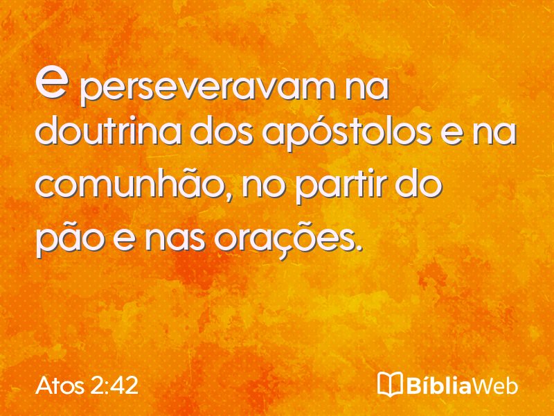 Atos 2:42 em imagem para compartilhar