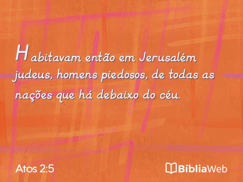 Atos 2:5 em imagem para compartilhar