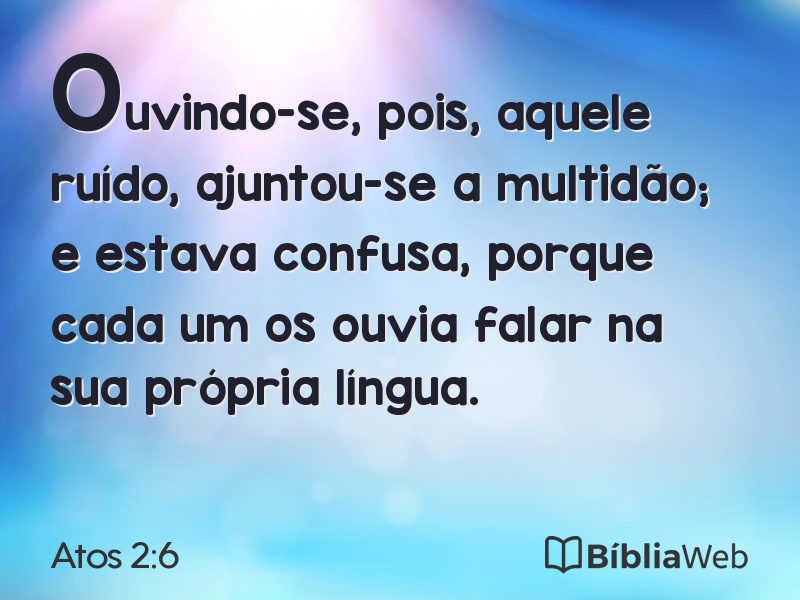 Atos 2:6 em imagem para compartilhar