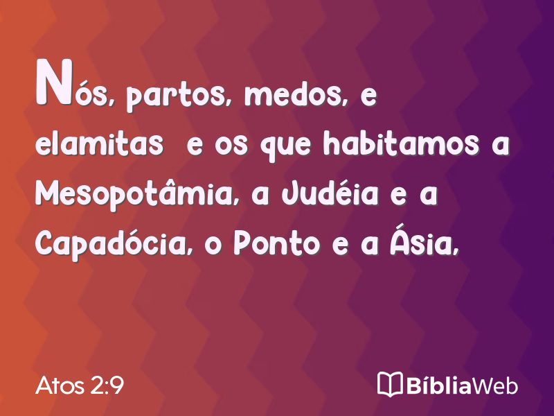 Atos 2:9 em imagem para compartilhar
