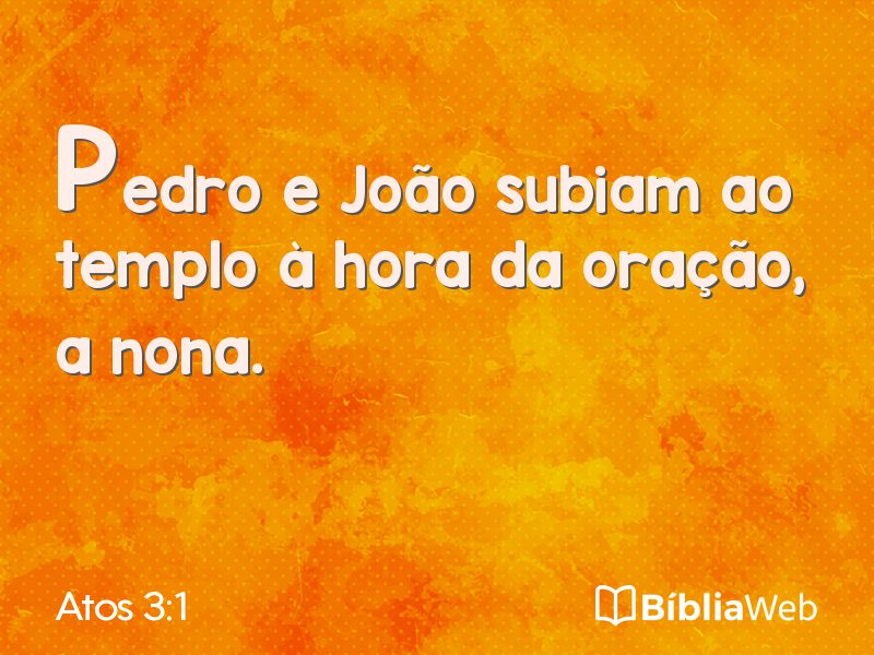Atos 3:1 em imagem para compartilhar
